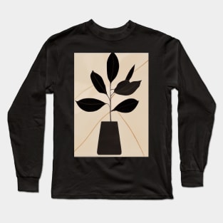 Minimalistic Plant in Pot Long Sleeve T-Shirt